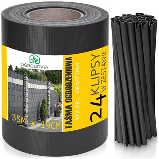 Záhradná oplotenia páska 450g/m2 19cm x 35m + 24 klipov zadarmo